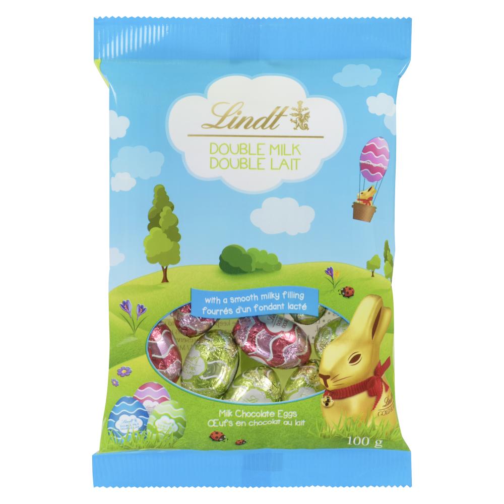 LINDT MINI DOUBLE WRAPPED EGGS, 18 X 100 G