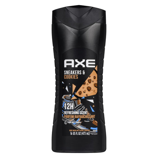 AXE BODY WASH SNEAKERS-BISCUIT, 4 X 473 ML