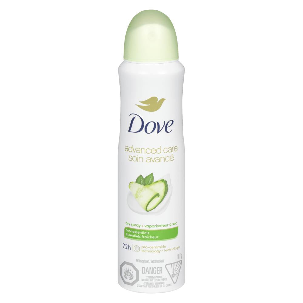 DOVE ESSENTIALS ANTI-PERSPIRANT SPRAY, 3 X 107 G