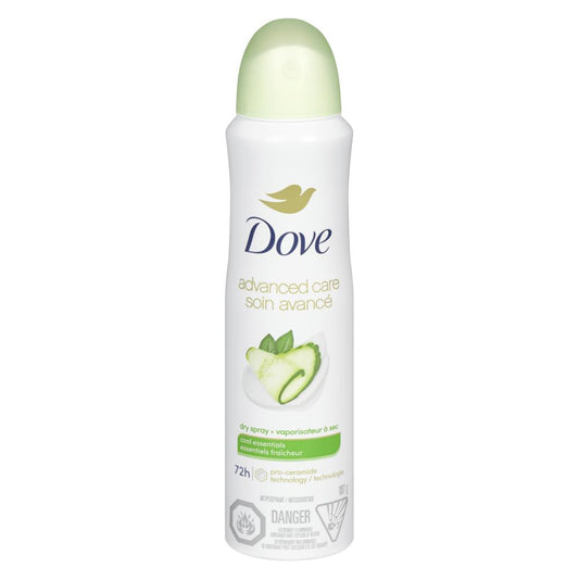 DOVE ESSENTIALS ANTI-PERSPIRANT SPRAY, 3 X 107 G