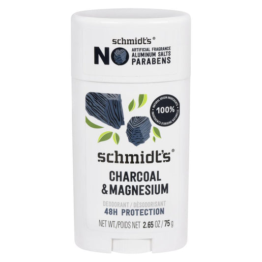 SCHMIDT'S CHARCOAL DEODORANT, 6 X 75 G