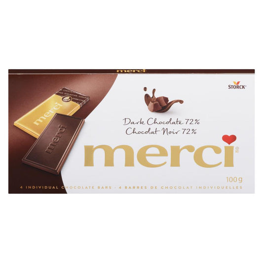 MERCI DARK CHOCOLATE BAR, 15 X 100 G