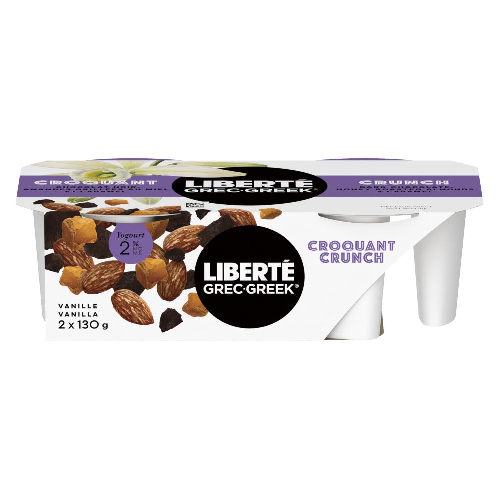 LIBERTE GREEK YOGURT 2% CRUNCHY VANILLA, 6 X 2 X 130 G