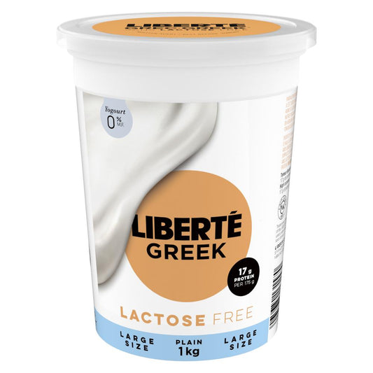 LIBERTE GREEK YOGURT NATURAL SLACTOSE, 6 X 1 KG