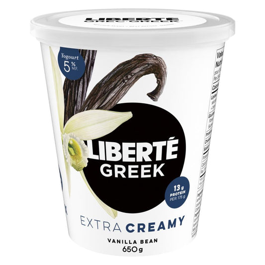 LIBERTE GREEK YOGURT 5% VANILLA, 6 X 650 G