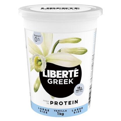 LIBERTE GREEK YOGURT VANILLA 0%, 6 X 1 KG