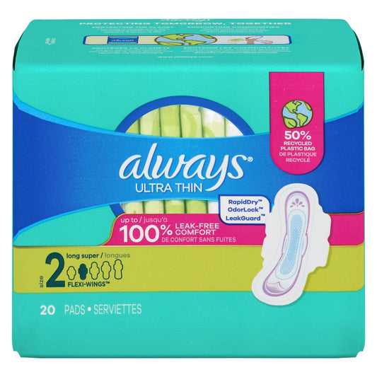 ALWAYS ULTRA SIZE 2 LONG, 12 X 20 UN
