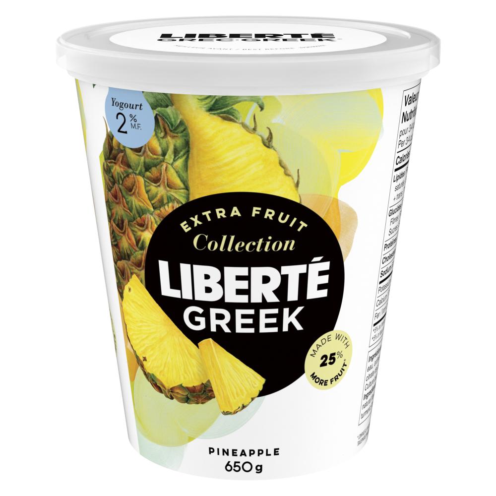 LIBERTE GREEK YOGURT PINEAPPLE, 6 X 650 G