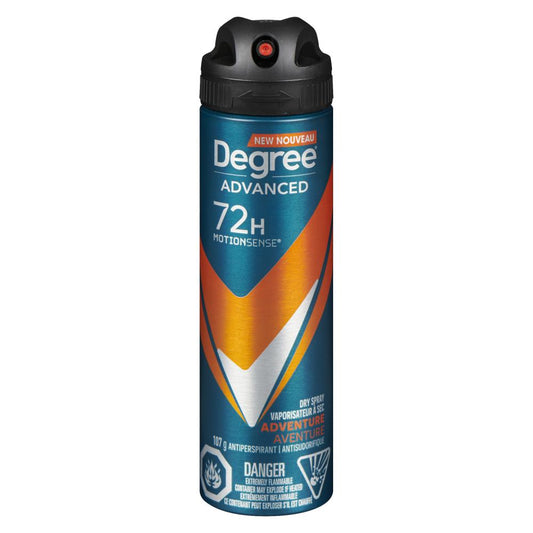 DEGREE MEN'S DEO SPRAY ADVANCED, 3 X 107 G