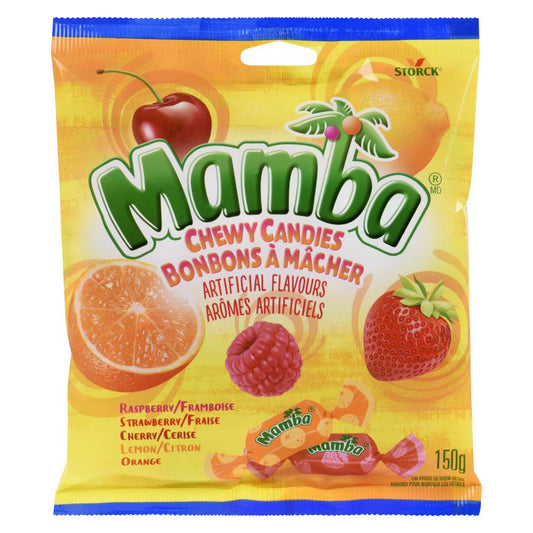 MAMBA CANDY FRUIT CHEWS, 12 X 150 G
