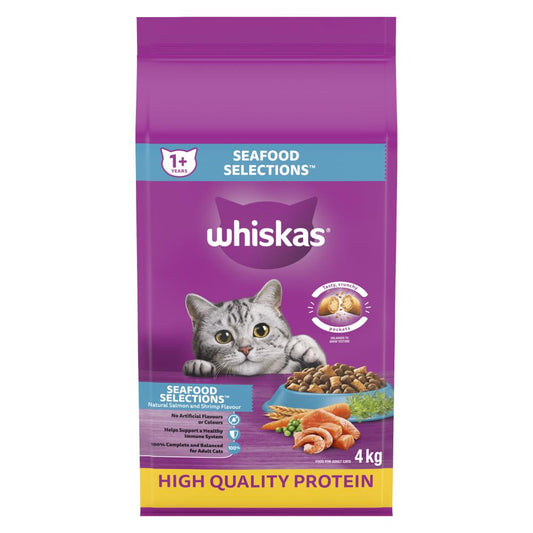 WHISKAS CAT FOOD SEAFOOD, 5 X 4 KG