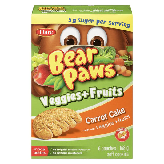 DARE FRUIT FILLED CARAMEL BEAR PAWS, 12 X 168 G