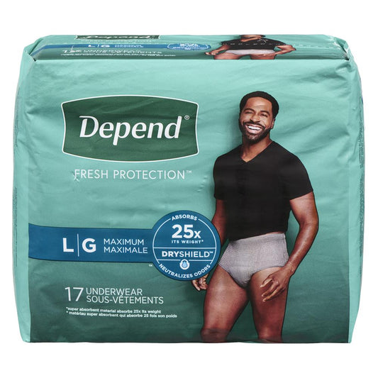 DEPEND SILHOUETTE LARGE WOMEN'S UNDERWEAR, 2 X 17 UN