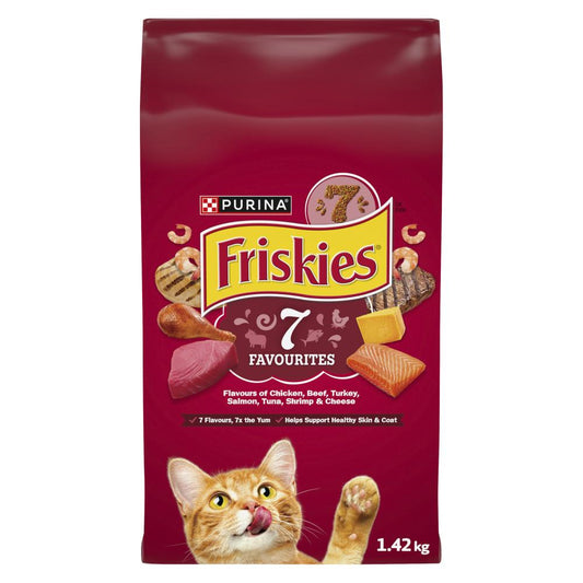 FRISKIES CAT FOOD 7 X HEARTS, 6 X 1.42 KG