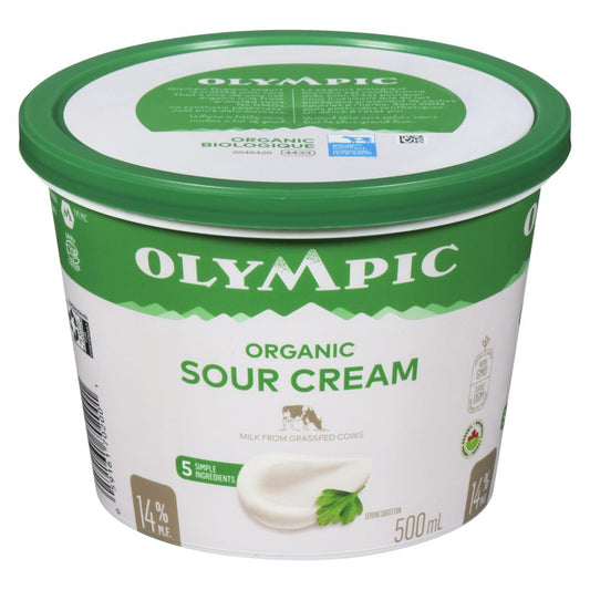 OLYMPIC ORGANIC SOUR CREAM 14%, 6 X 500 ML