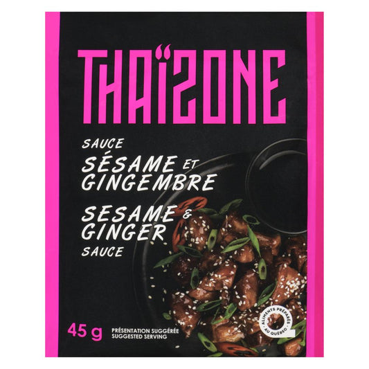 THAIZONE MIX GINGER SESAME SAUCE, 18 X 45 G