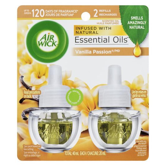 AIRWICK PLUG-IN REFRESH PASSION FRUIT & VANILLA, 6 X 2 X 20 ML