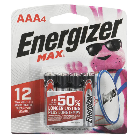 ENERGIZER MAX E92BP4 AAA4 BATTERIES, 24 X 4 UN