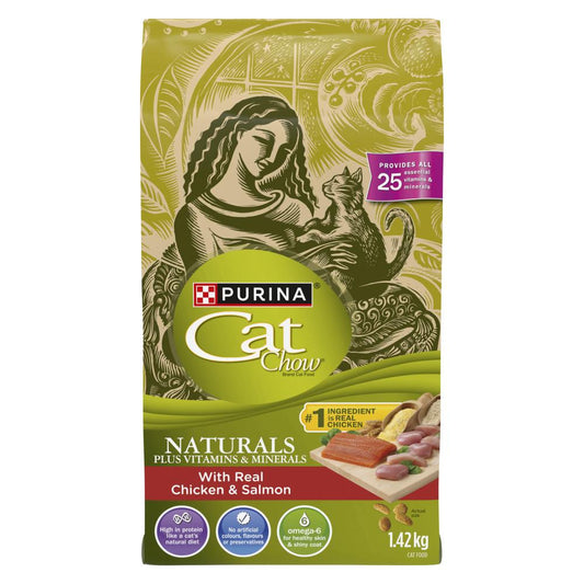 CATCHOW NATURAL PLANT SALMON CAT FOOD, 4 X 1.42 KG