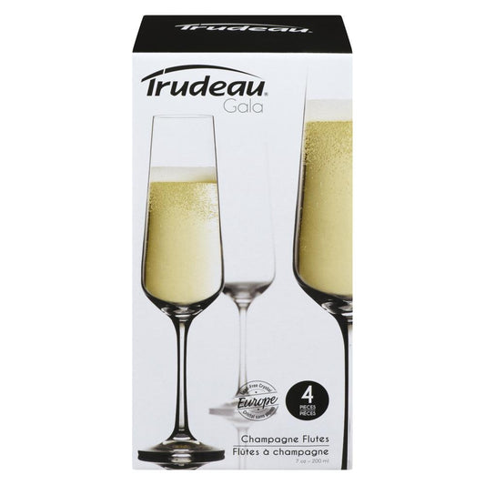 TRUDEAU CHAMPAGNE FLUTE 200ML, 3 X 1 UN