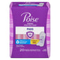 POISE MODERATE ABSORBENCY PADS, 6 X 20 UN