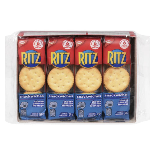 CHRIS RITZ SNACKWICHES REAL CHEESE, 14 X 8 X 38 G