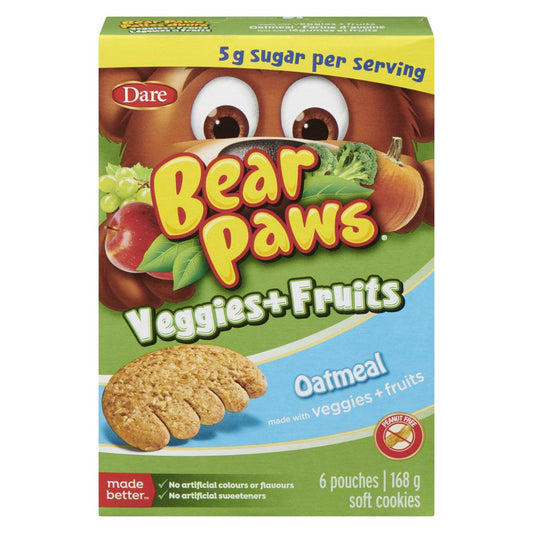 DARE FRUIT FILLED CHOCOLATE BEAR PAWS, 12 X 168 G
