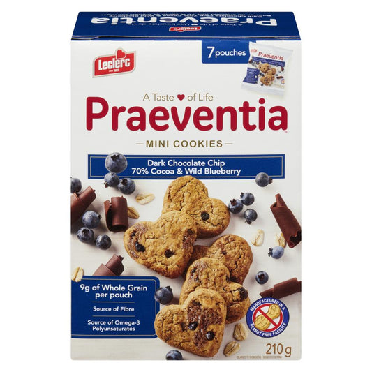 LECLERC PRAEVENTIA BISCUIT CHOCOLATE CHUNKS, 12 X 210 G
