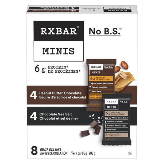 RXBAR MINI 2 PACK CHOCOLATE SEA SALT PEANUT, 6 X 208 G