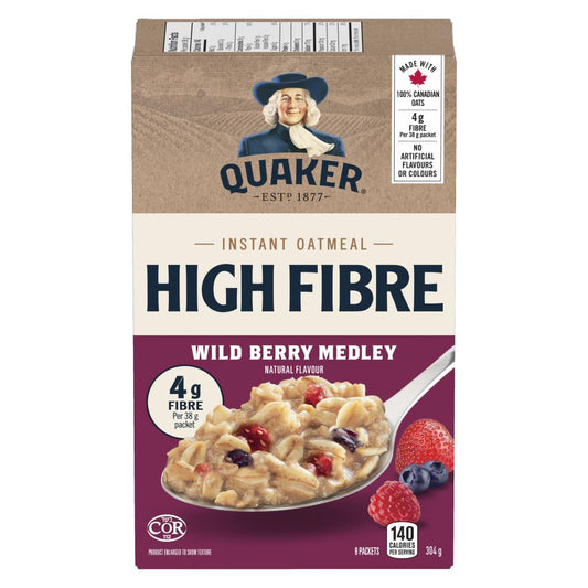 QUAKER OATMEAL WILD BERRIES, 6 X 304 G