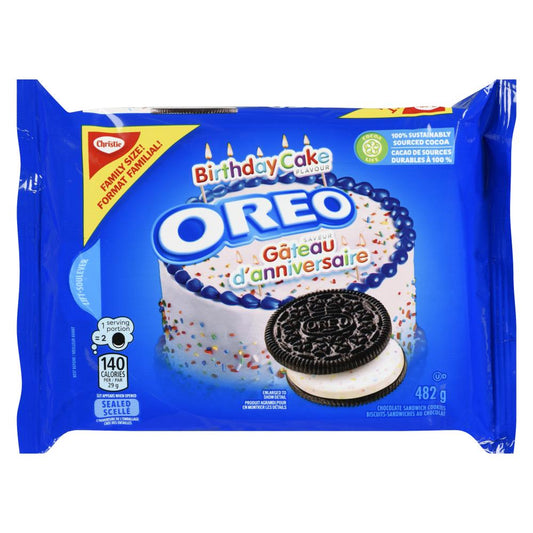 CHRISTIE OREO BIRTHDAY CAKE COOKIES, 12 X 482 G