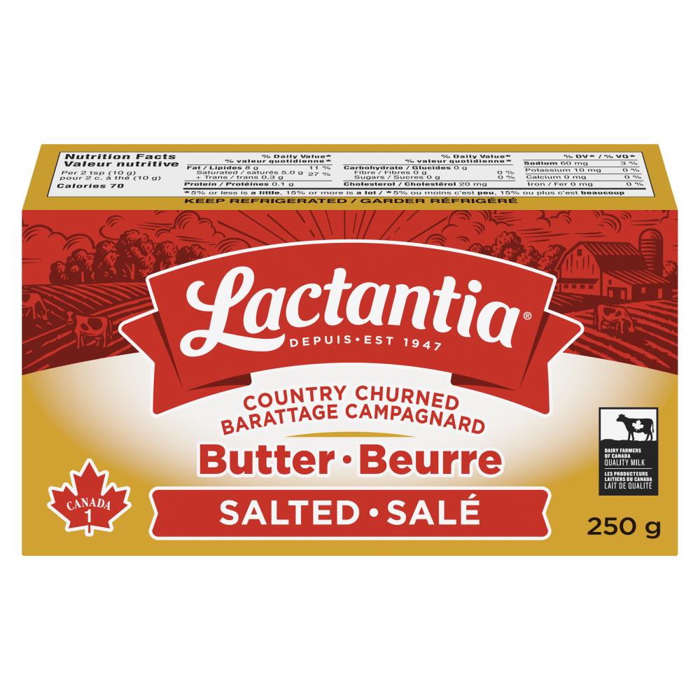 LACTANTIA SALTED BUTTER, 20 X 250 G