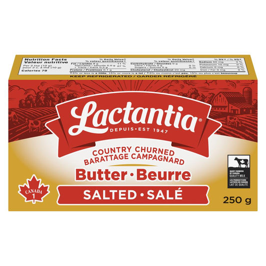 LACTANTIA SALTED BUTTER, 20 X 250 G