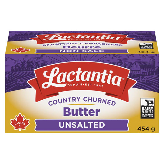 LACTANTIA UNSALTED BUTTER, 20 X 454 G