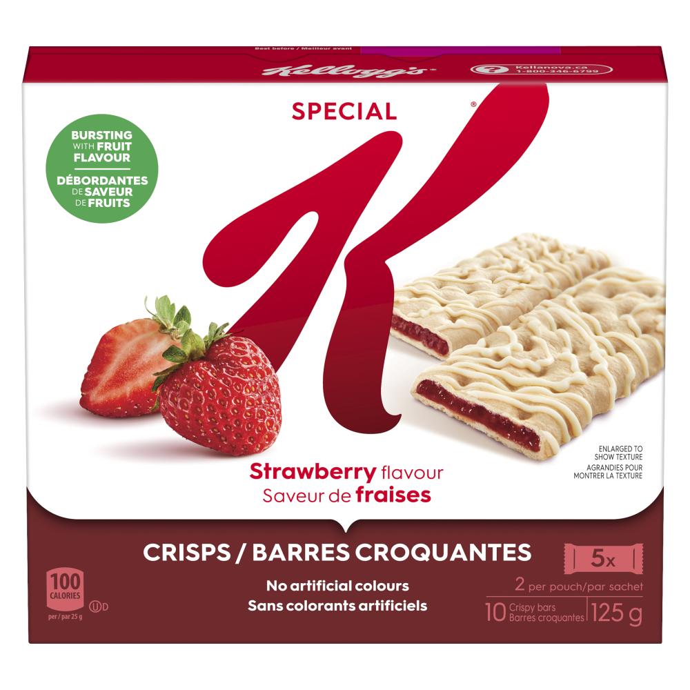 KELLOGG'S BERRY SPECK CRUNCH BAR STRAWBERRIES, 8 X 5 X 25 G