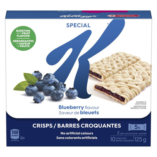 KELLOGG'S BERRY SPECK CRUNCH BAR BLUEBERRIES, 8 X 5 X 25 G