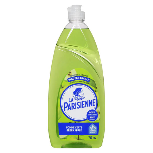 LAPARISN LIQUID DISH SOAP GREEN APPLE, 12 X 740 ML