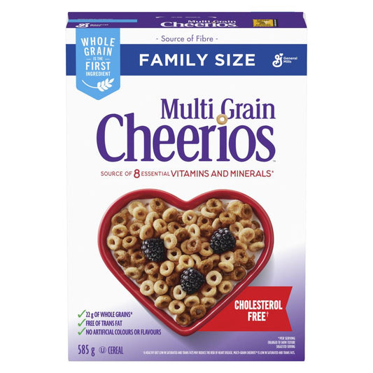 GENERAL MILLS CHEERIOS MULTIGRAIN FAMILY CEREAL, 10 X 585 G