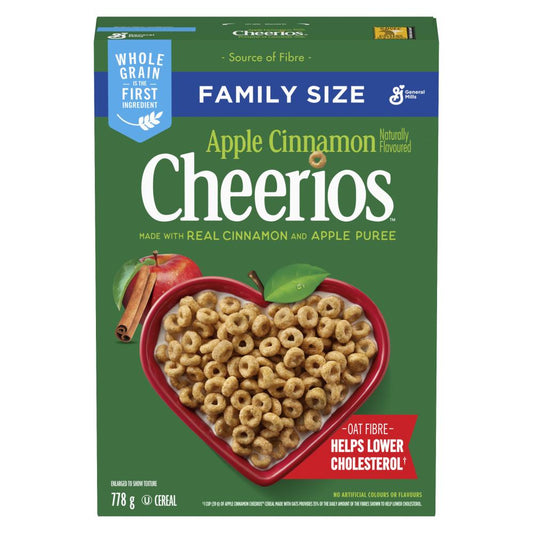 GENERAL MILLS CHEERIOS APPLE CINNAMON FAMILY CEREAL, 10 X 778 G