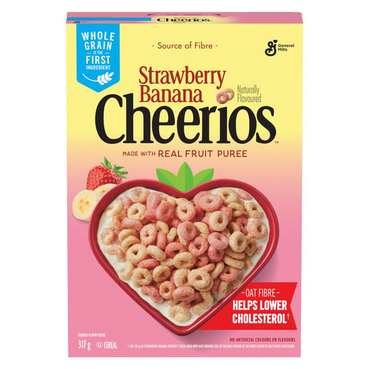 GENERAL MILLS CEREAL CHEERIOS STRAWBERRY BANANA, 12 X 317 G
