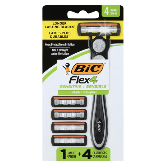 BIC HYBRID 4 ADVANCED RAZOR BLACK 4 BLACK, 6 X 4 UN
