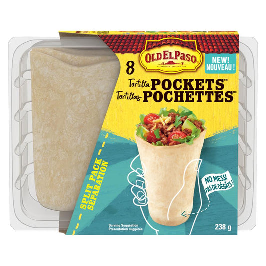 OLD EL PASO TORTILLA POCKETS (8 COUNT), 5 X 8 X 29.75 G