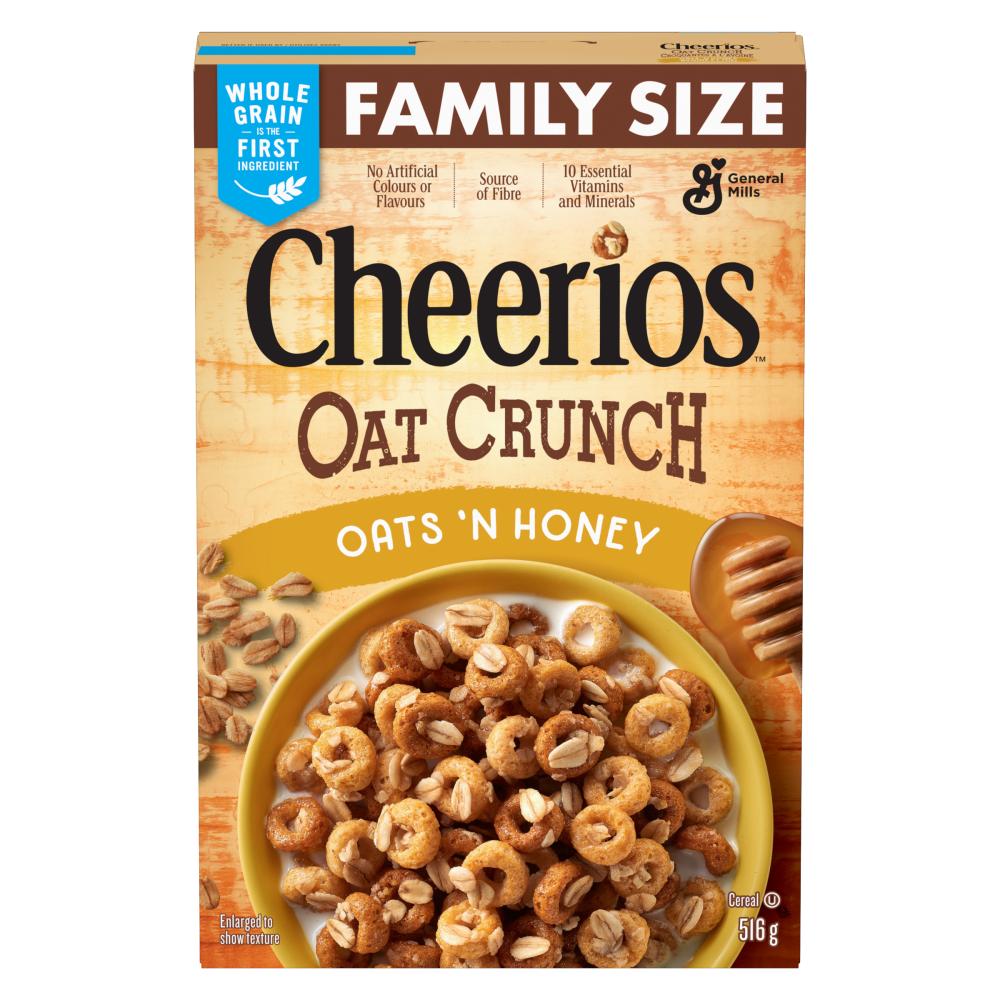 GENERAL MILLS CHEERIOS CEREAL WITH REAL HONEY FAMILY SIZE, 12 X 516 G