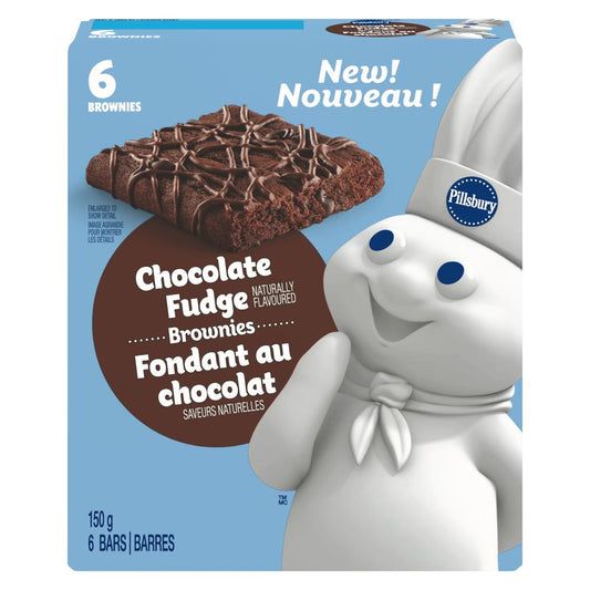 PILLSBURY FUDGE BROWNIE SOFT CHOCOLATE 6 PACK, 8 X 150 G