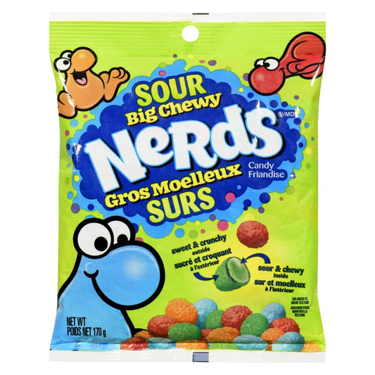 NERDS SOUR BIG CHEWY, 9 X 170 G