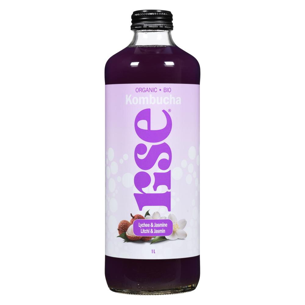 RISE KOMBUCHA, LYCHEE & JASMINE CLASSIC, 6 x 1L