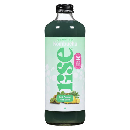 RISE KOMBUCHA, KIWI & PINEAPPLE 1G, 6 x 1L