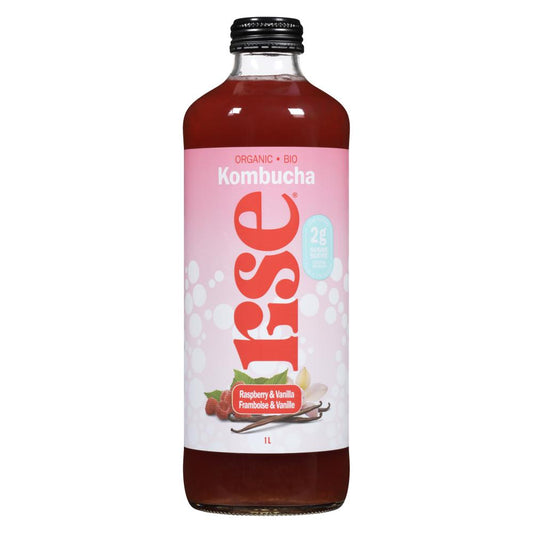 RISE KOMBUCHA, RASPBERRY & VANILLA 1G, 6 x 1L