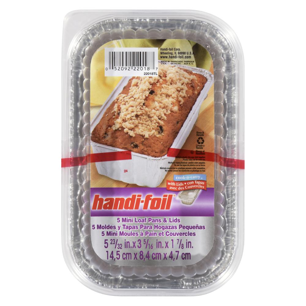 HANDFOIL BREAD MOLDS WITH LID, 6 X 5 UN