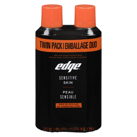 EDGE SENSITIVE SKIN SHAVING GEL, 6 X 2 X 198 G